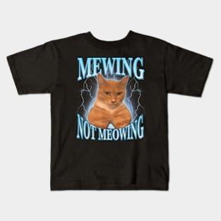 Cat Mewing Looksmax Meowing Cat Kids T-Shirt